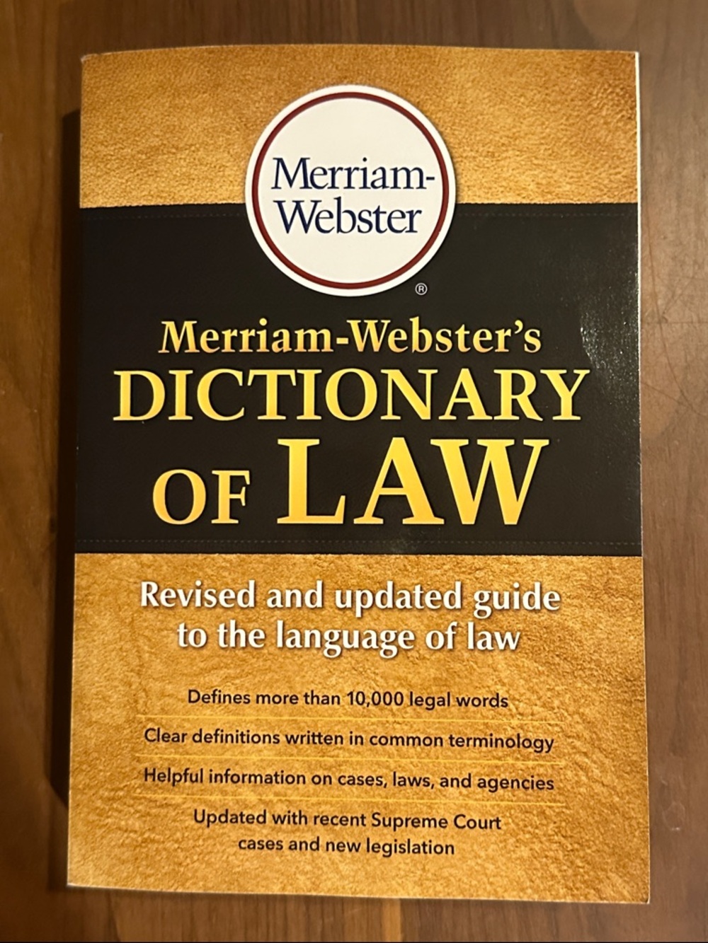 Merriam-Webster's Dictionary of Law - New without tags